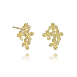 image-S925 Sterling Silver Flower Earrings for Women