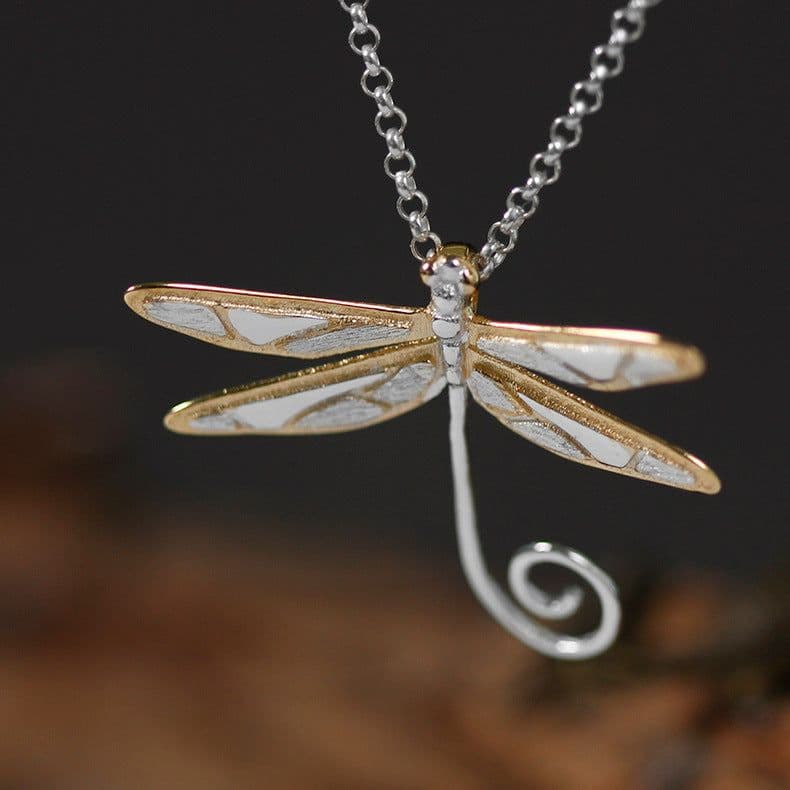image-S925 Sterling Silver Dragonfly Pendant