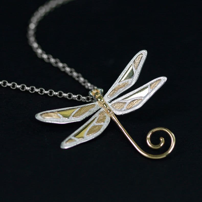 image-S925 Sterling Silver Dragonfly Pendant