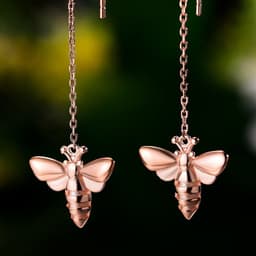 image-Sterling Silver Bee Earrings S925 Korean Fashion