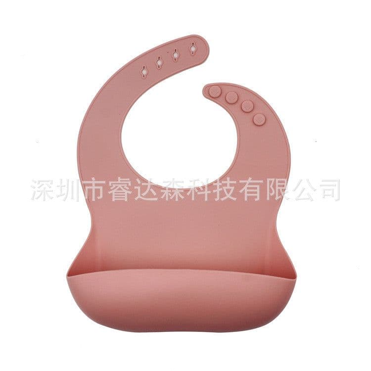 image-Silicone Baby Bib Waterproof with Pocket for Kids 4-6 Years