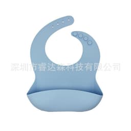 image-Silicone Baby Bib Waterproof with Pocket for Kids 4-6 Years