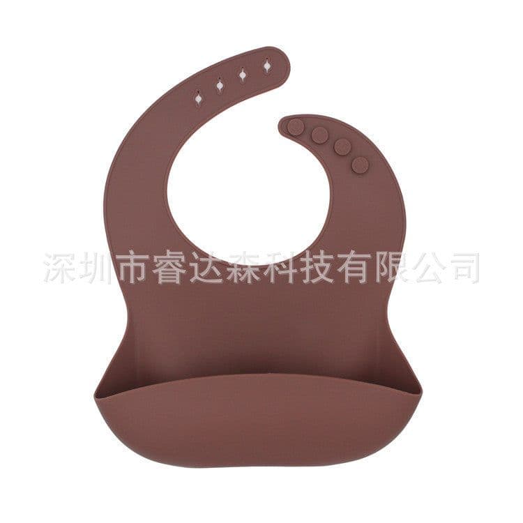 image-Silicone Baby Bib Waterproof with Pocket for Kids 4-6 Years
