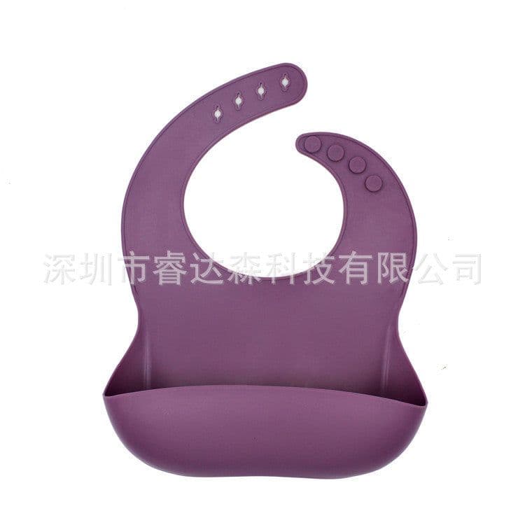 image-Silicone Baby Bib Waterproof with Pocket for Kids 4-6 Years