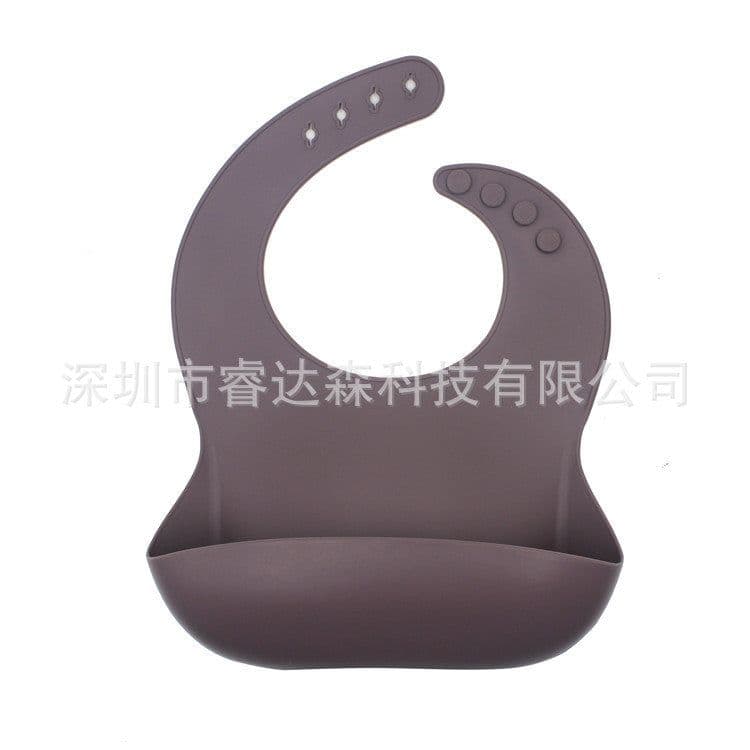 image-Silicone Baby Bib Waterproof with Pocket for Kids 4-6 Years