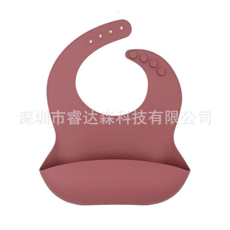 image-Silicone Baby Bib Waterproof with Pocket for Kids 4-6 Years