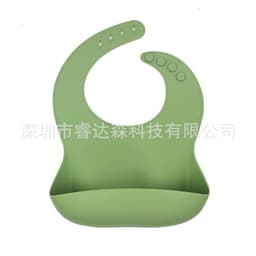 image-Silicone Baby Bib Waterproof with Pocket for Kids 4-6 Years