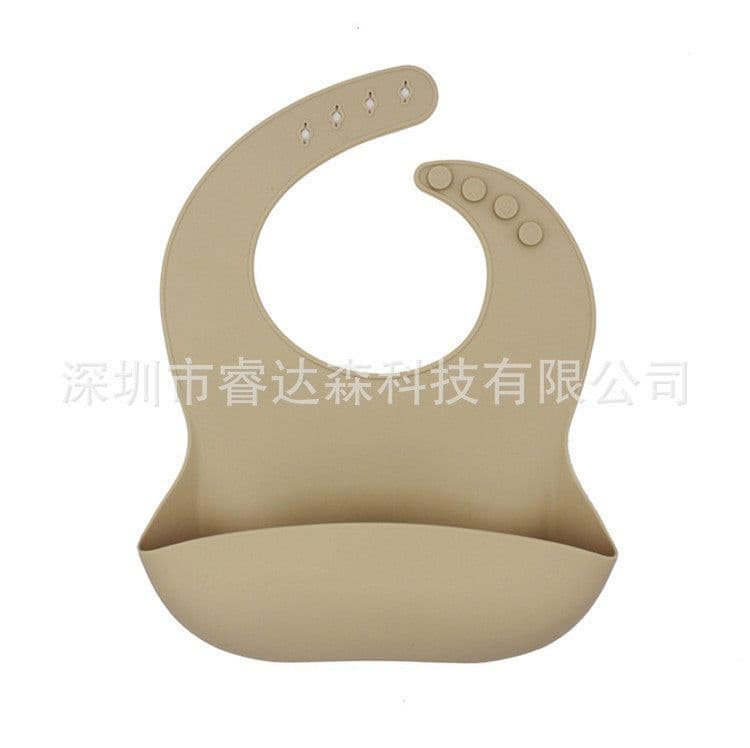 image-Silicone Baby Bib Waterproof with Pocket for Kids 4-6 Years