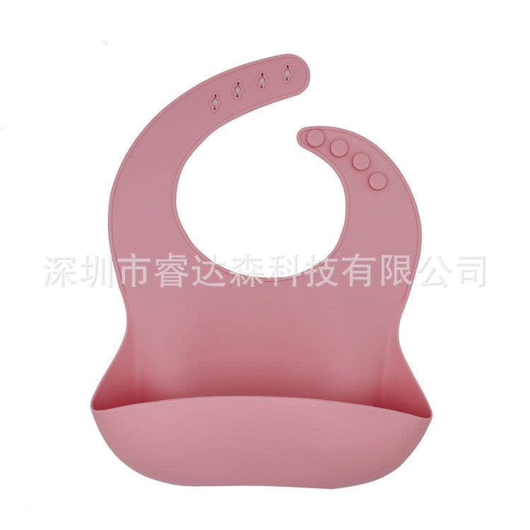 image-Silicone Baby Bib Waterproof with Pocket for Kids 4-6 Years