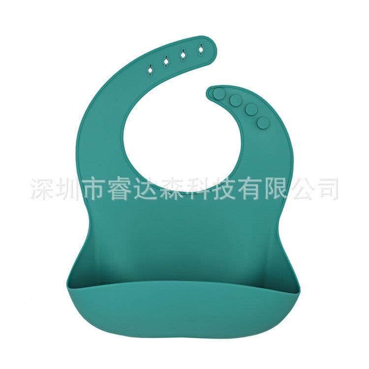 image-Silicone Baby Bib Waterproof with Pocket for Kids 4-6 Years