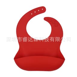 image-Silicone Baby Bib Waterproof with Pocket for Kids 4-6 Years