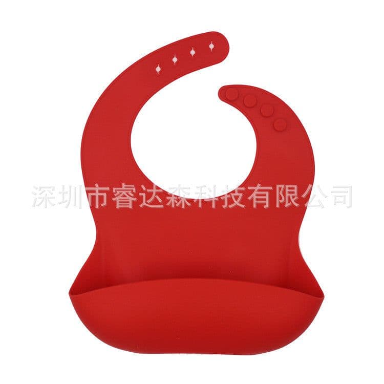 image-Silicone Baby Bib Waterproof with Pocket for Kids 4-6 Years