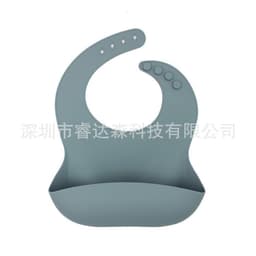 image-Silicone Baby Bib Waterproof with Pocket for Kids 4-6 Years
