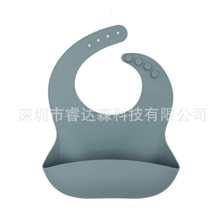 image-Silicone Baby Bib Waterproof with Pocket for Kids 4-6 Years