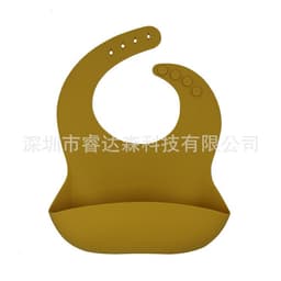 image-Silicone Baby Bib Waterproof with Pocket for Kids 4-6 Years