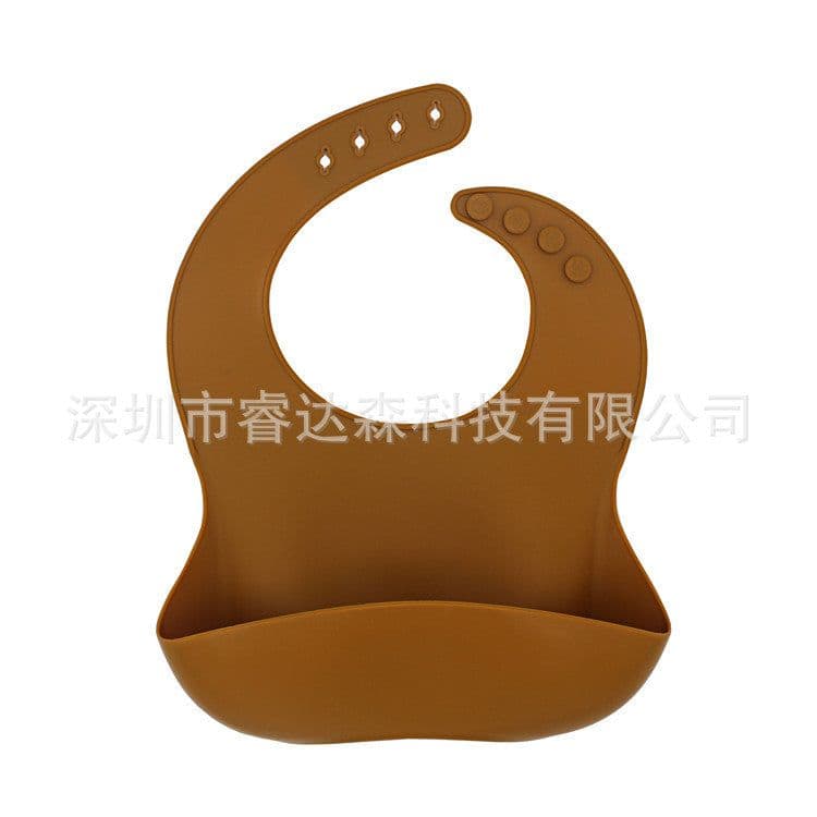 image-Silicone Baby Bib Waterproof with Pocket for Kids 4-6 Years