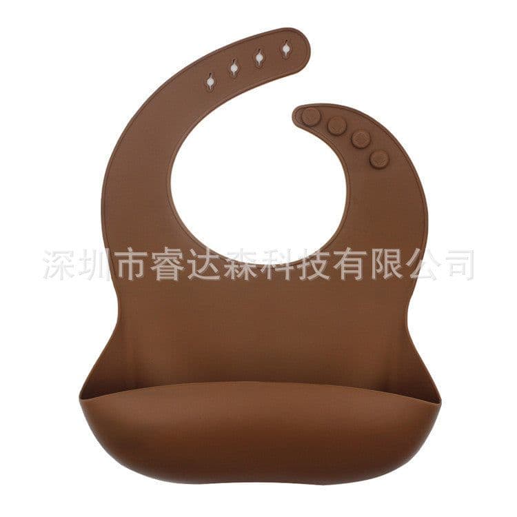 image-Silicone Baby Bib Waterproof with Pocket for Kids 4-6 Years