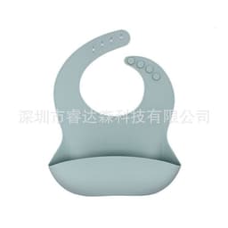 image-Silicone Baby Bib Waterproof with Pocket for Kids 4-6 Years