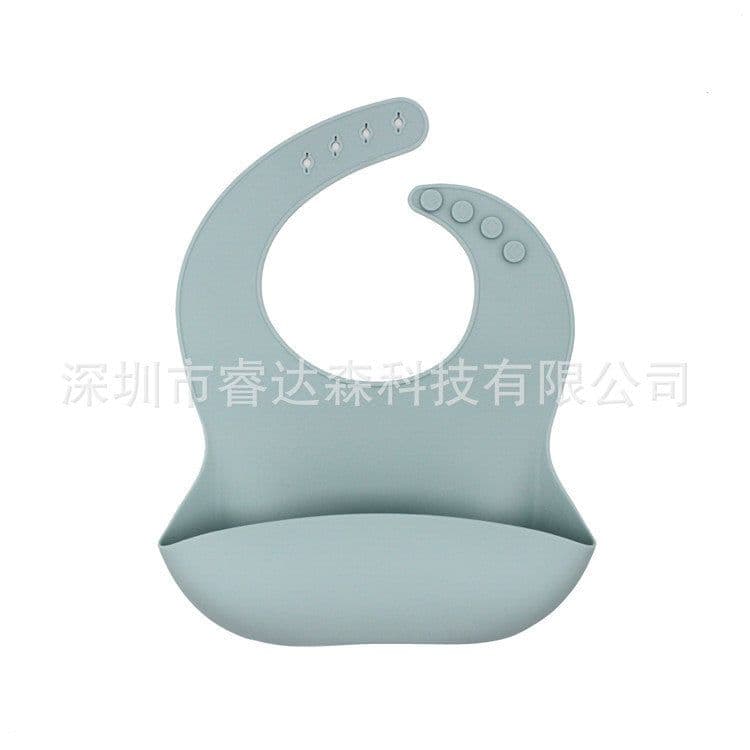 image-Silicone Baby Bib Waterproof with Pocket for Kids 4-6 Years