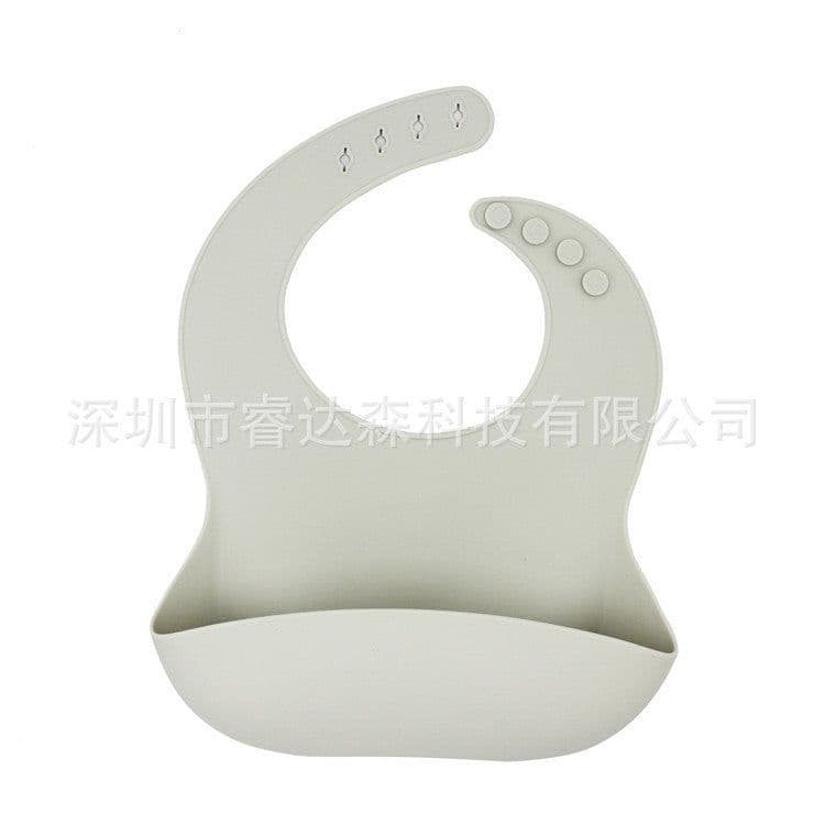 image-Silicone Baby Bib Waterproof with Pocket for Kids 4-6 Years