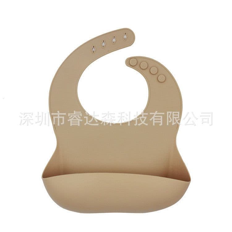 image-Silicone Baby Bib Waterproof with Pocket for Kids 4-6 Years