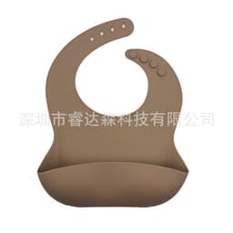 image-Silicone Baby Bib Waterproof with Pocket for Kids 4-6 Years