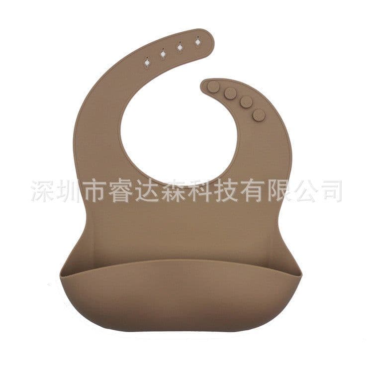 image-Silicone Baby Bib Waterproof with Pocket for Kids 4-6 Years