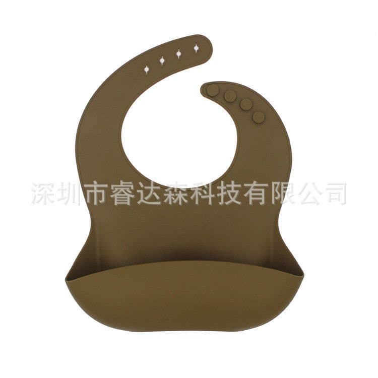 image-Silicone Baby Bib Waterproof with Pocket for Kids 4-6 Years