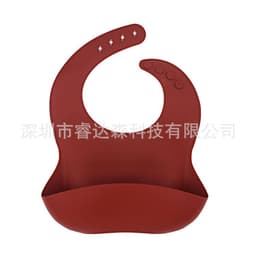 image-Silicone Baby Bib Waterproof with Pocket for Kids 4-6 Years
