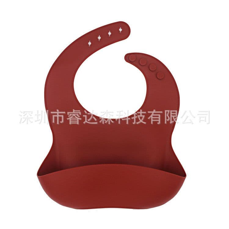 image-Silicone Baby Bib Waterproof with Pocket for Kids 4-6 Years