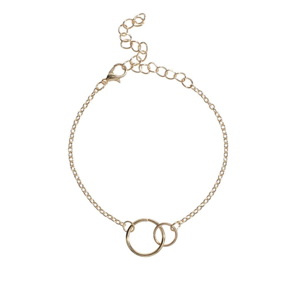 image-Alloy Leaf Diamond Bracelet Set 5-Piece