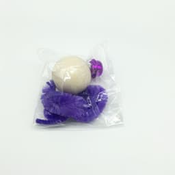 image-Wooden Bead Cat Toy with Bell - Caterpillar Shape Interactive