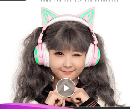 image-Yowu Cat Ear Headset 3G Wireless Bluetooth 5.0 Gaming Headphones