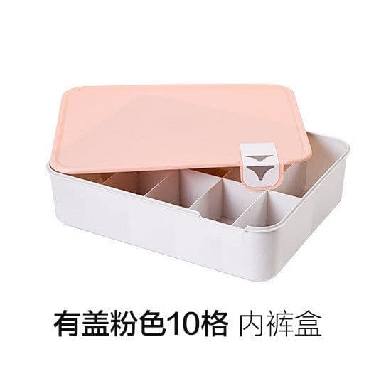 image-Underwear Storage Box Drawer Organizer with Compartments