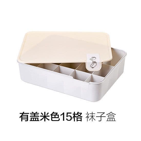 image-Underwear Storage Box Drawer Organizer with Compartments