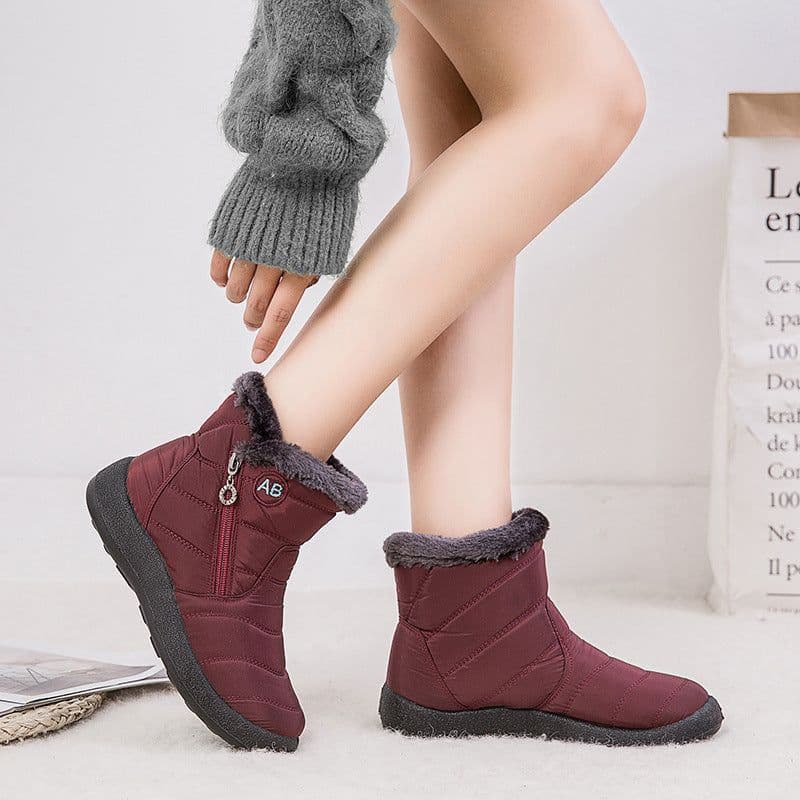 image-Women's Waterproof Snow Boots Size 43 Brown Mid-Calf Winter