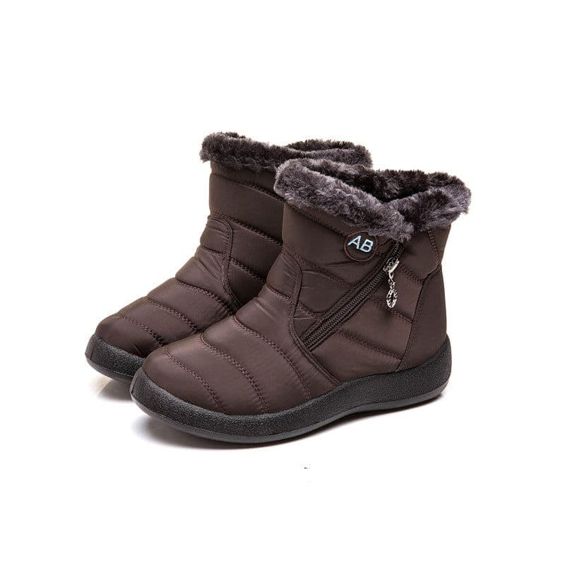 image-Women's Waterproof Snow Boots Size 43 Brown Mid-Calf Winter