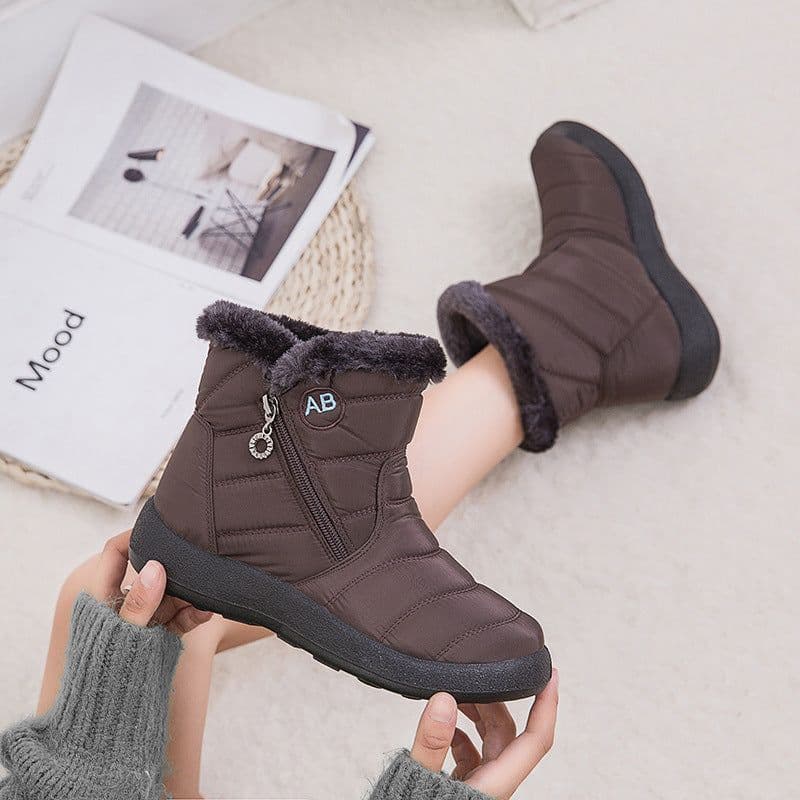 image-Women's Waterproof Snow Boots Size 43 Brown Mid-Calf Winter