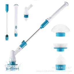 image-Wireless Rechargeable Electric Cleaning Brush with Long Handle