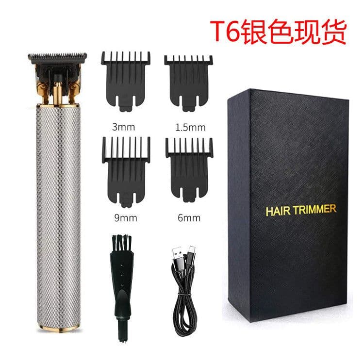 image-Electric Hair Clipper T6 USB Rechargeable T-Blade Trimmer