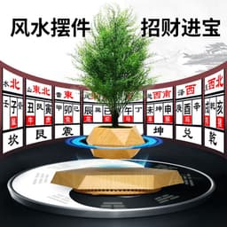 image-Magnetic Levitation Hexagon Planter Ornament