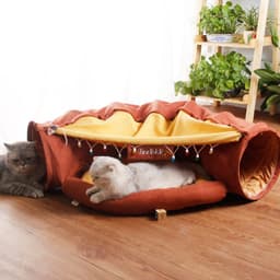image-Cat Tunnel Bed Collapsible Washable Pet Nest