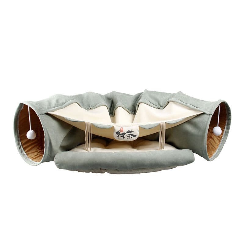 image-Cat Tunnel Bed Collapsible Washable Pet Nest