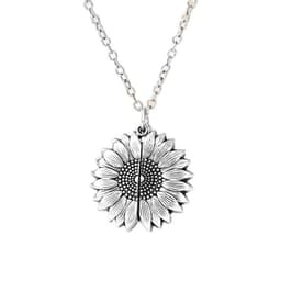 image-Sunflower Necklace Stainless Steel You Are My Sunshine Pendant