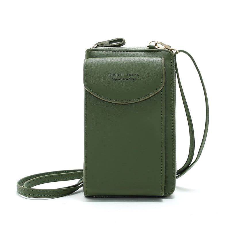 image-Women's PU Leather Crossbody Phone Bag Wallet with Card Slots