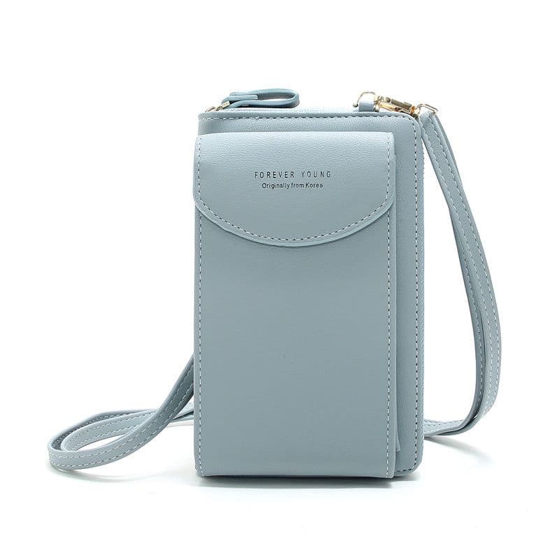 image-Women's PU Leather Crossbody Phone Bag Wallet with Card Slots
