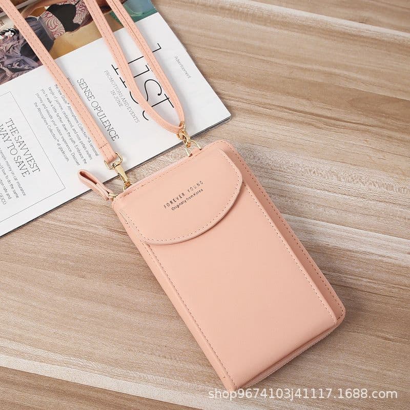 image-Women's PU Leather Crossbody Phone Bag Wallet with Card Slots