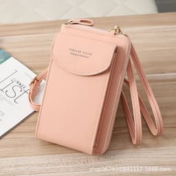 image-Women's PU Leather Crossbody Phone Bag Wallet with Card Slots