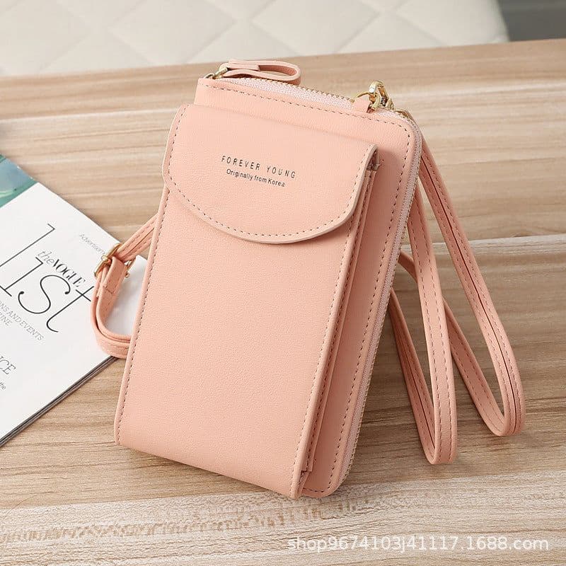 image-Women's PU Leather Crossbody Phone Bag Wallet with Card Slots