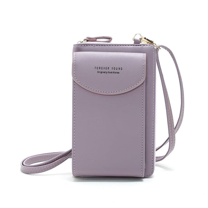 image-Women's PU Leather Crossbody Phone Bag Wallet with Card Slots